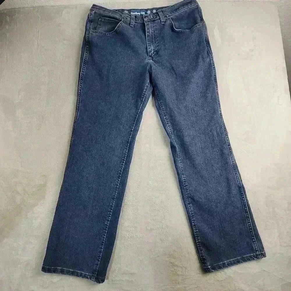 Wrangler Men's Cowboy Cut Slim Fit Jeans Vintage Stone 35 X 31 1036 mavvs